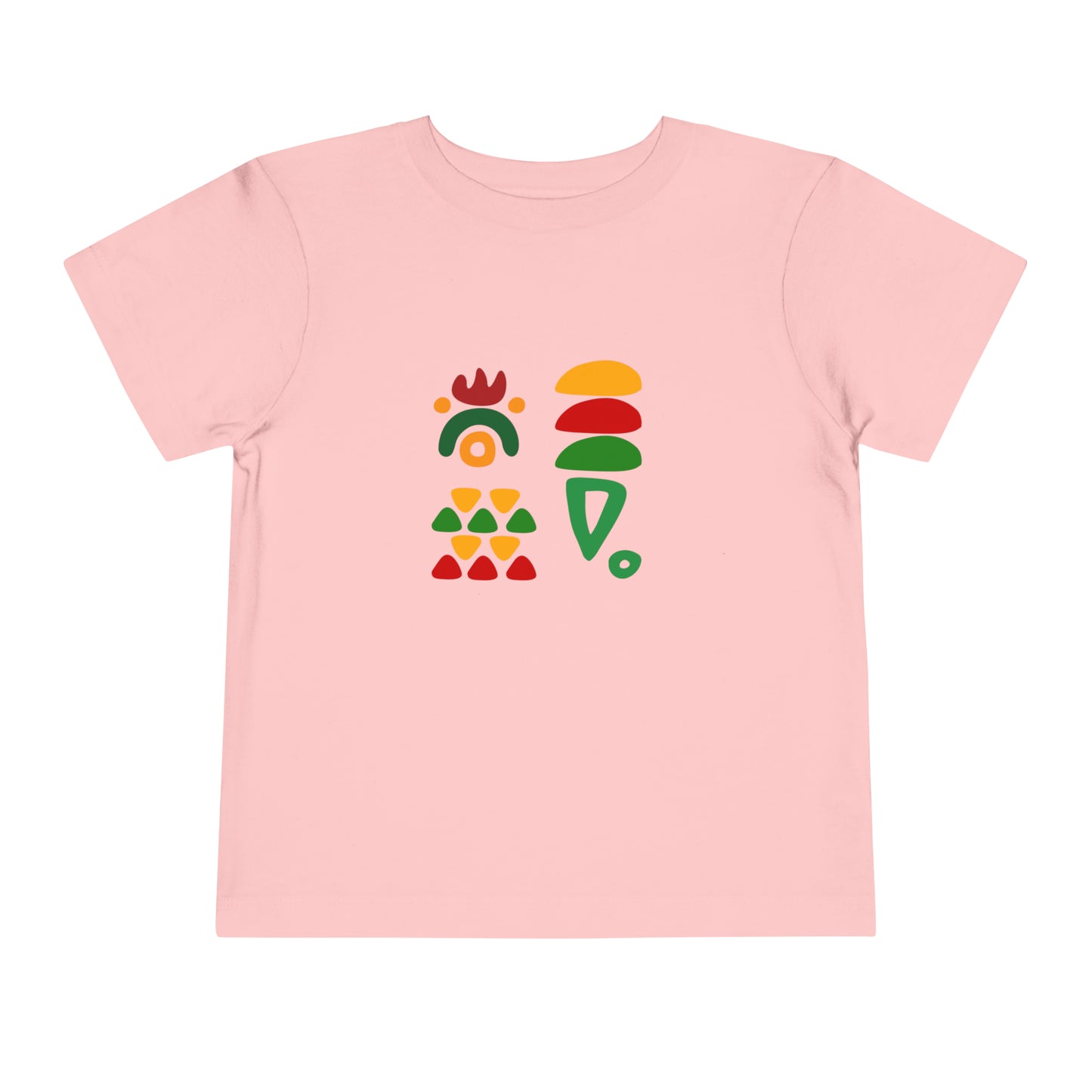 African Patterns - Red, Gold, Green Unisex Toddler Short Sleeve T-shirt