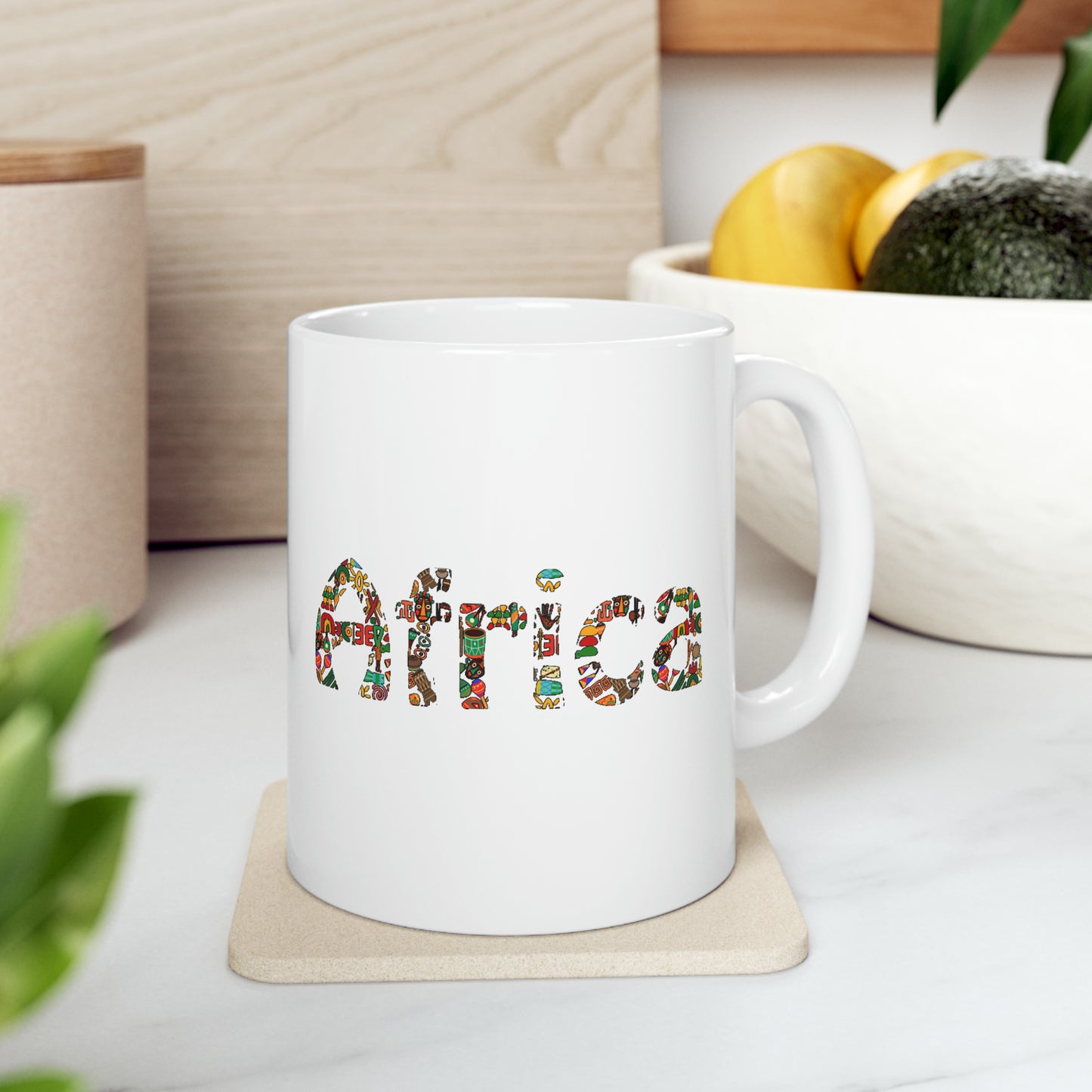 Africa Themed Ceramic Mug, 11oz