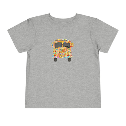 Yellow School Bus Toddler T Shirt for Preschool, TK, Kindergarten