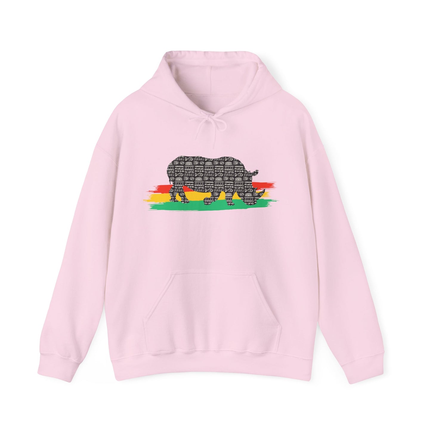 African Black Rhino Unisex Hooded Sweatshirt