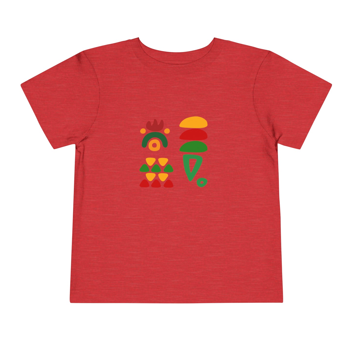 African Patterns - Red, Gold, Green Unisex Toddler Short Sleeve T-shirt