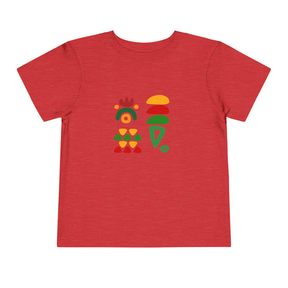 African Patterns - Red, Gold, Green Unisex Toddler Short Sleeve T-shirt