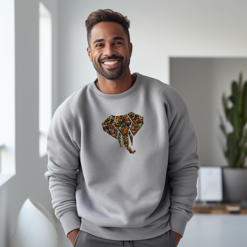 Unisex African Elephant Sweatshirt