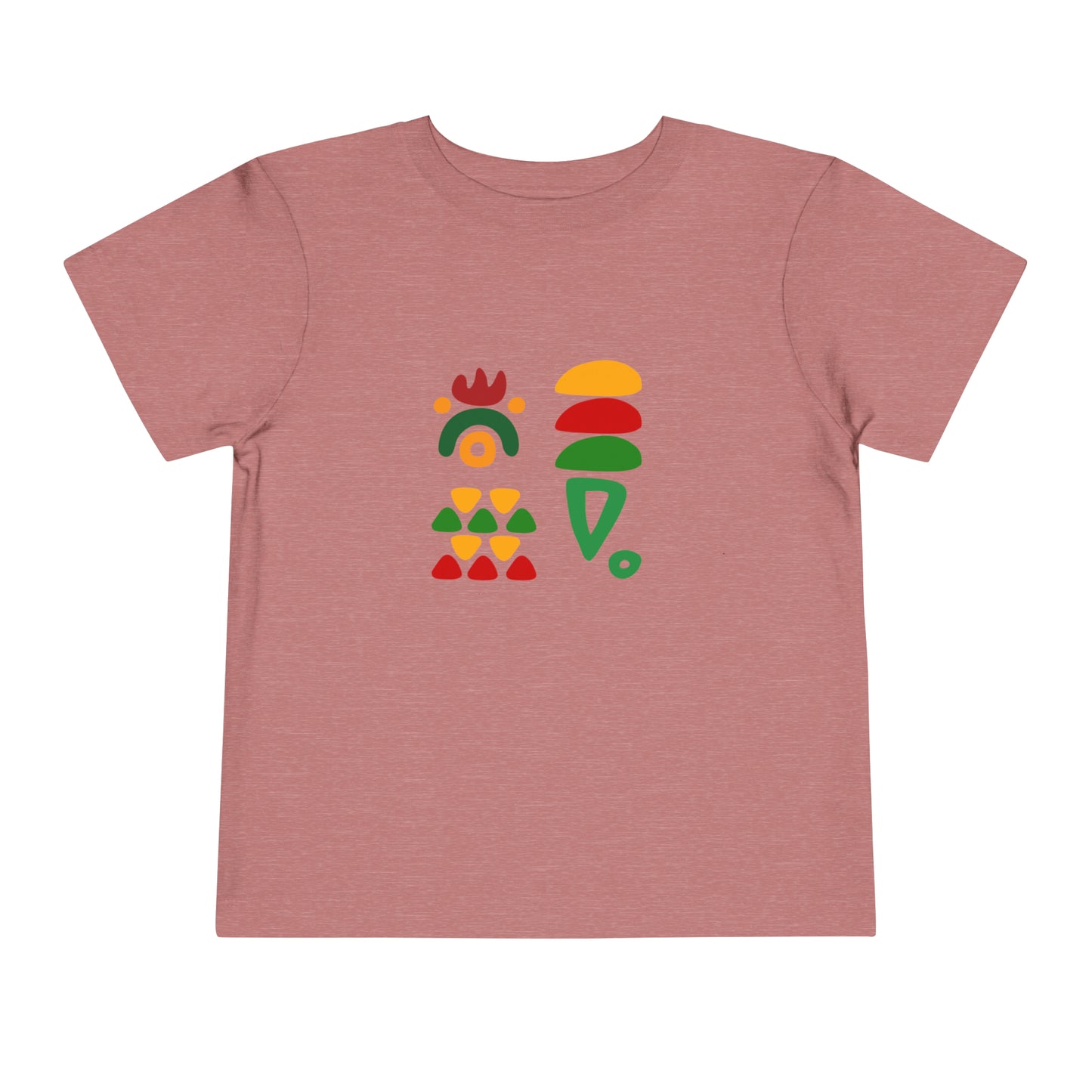 African Patterns - Red, Gold, Green Unisex Toddler Short Sleeve T-shirt