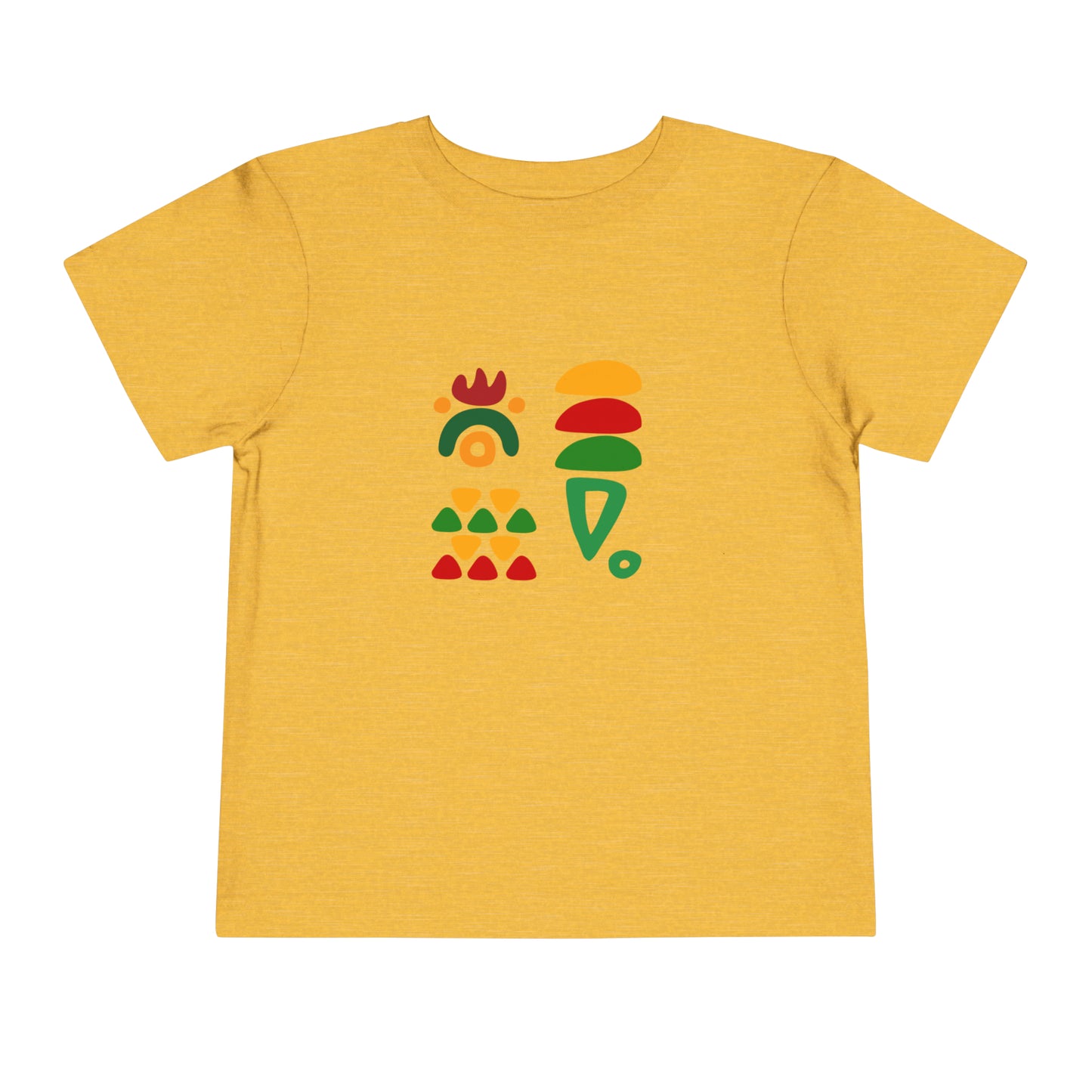 African Patterns - Red, Gold, Green Unisex Toddler Short Sleeve T-shirt