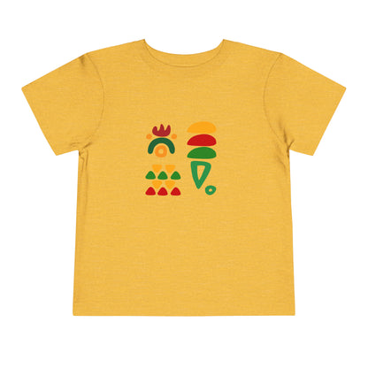 African Patterns - Red, Gold, Green Unisex Toddler Short Sleeve T-shirt