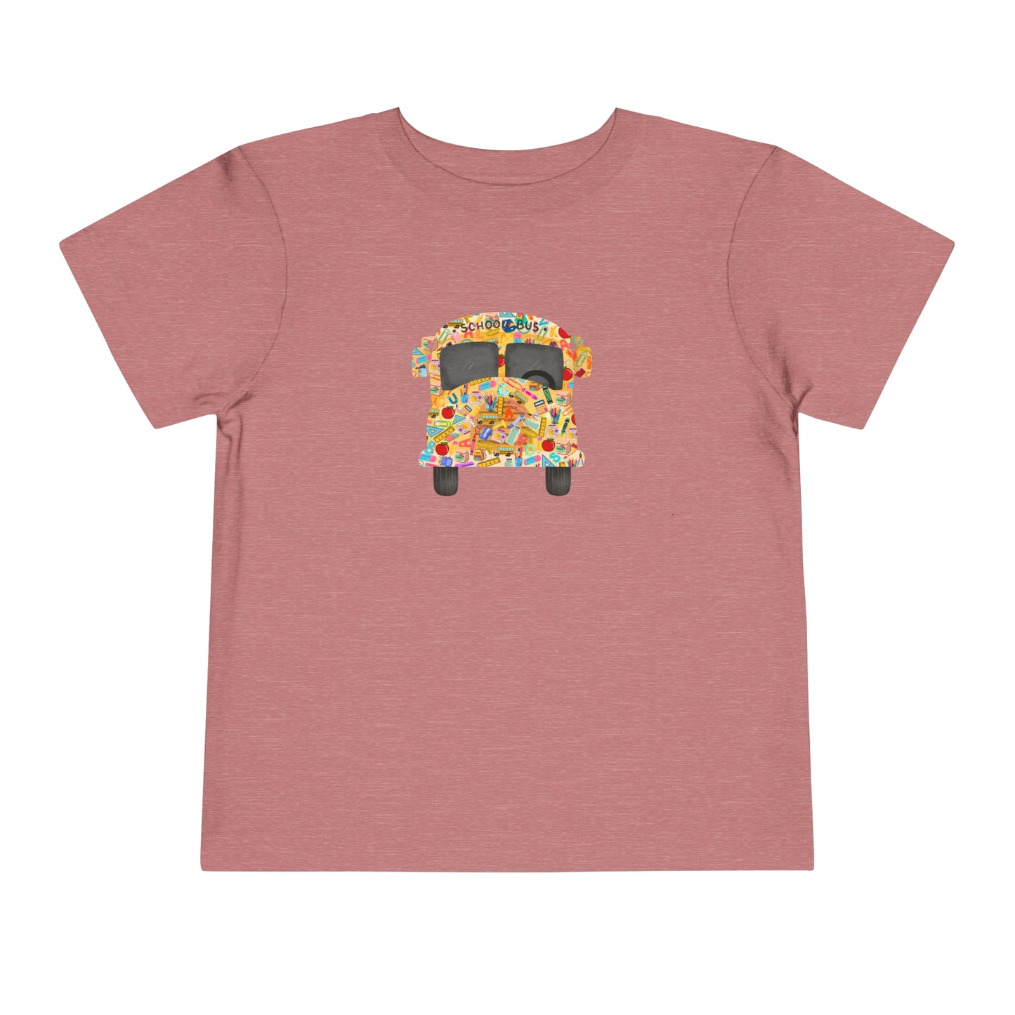 Yellow School Bus Toddler T Shirt for Preschool, TK, Kindergarten