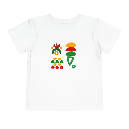 African Patterns - Red, Gold, Green Unisex Toddler Short Sleeve T-shirt