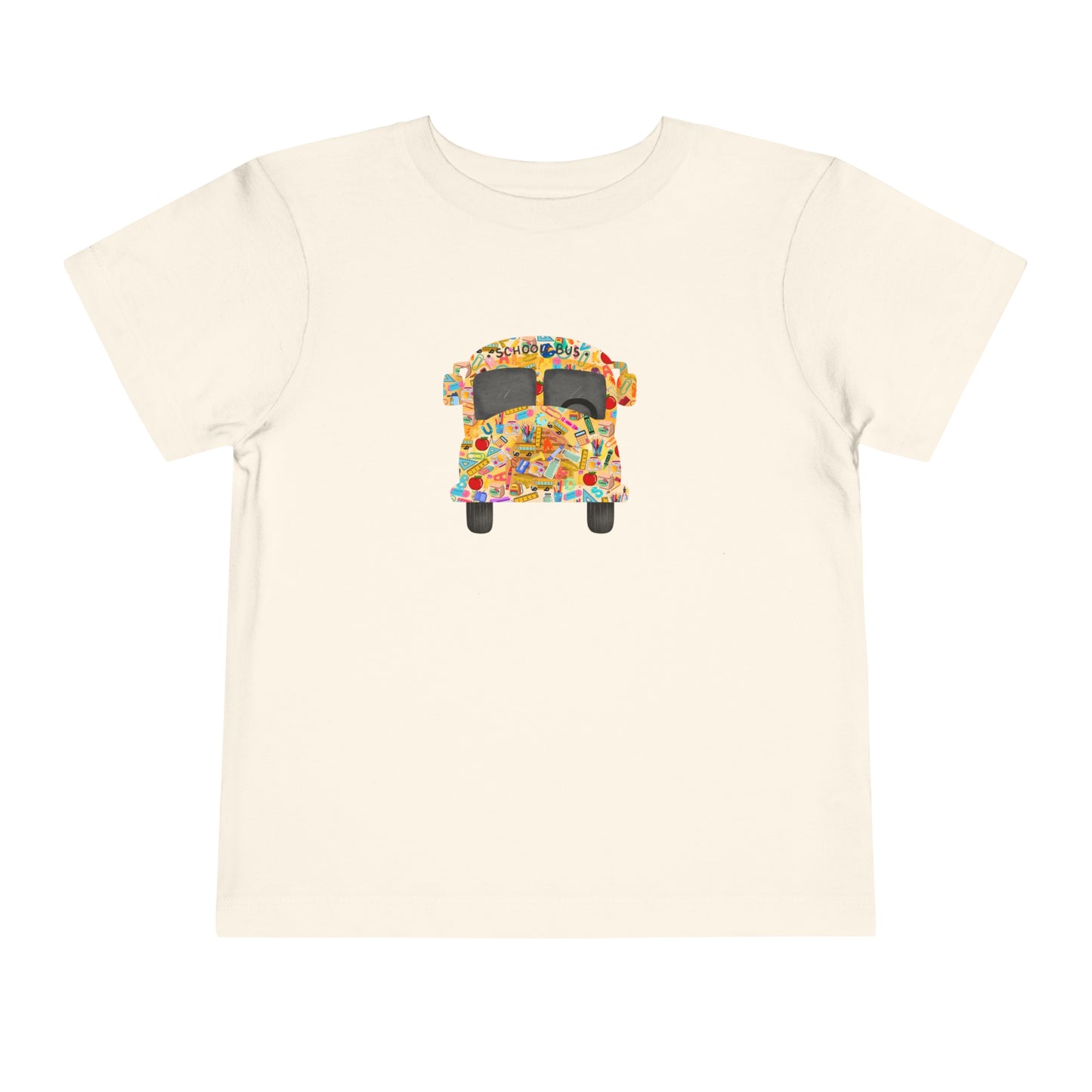 Yellow School Bus Toddler T Shirt for Preschool, TK, Kindergarten