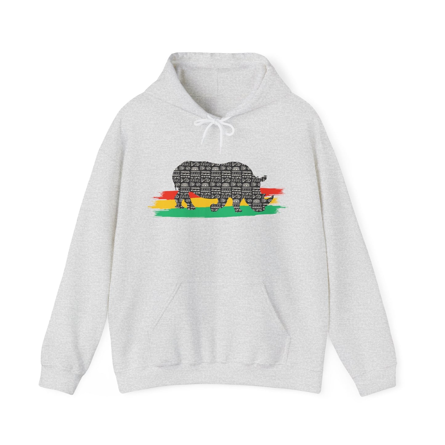 African Black Rhino Unisex Hooded Sweatshirt