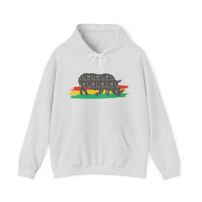 African Black Rhino Unisex Hooded Sweatshirt