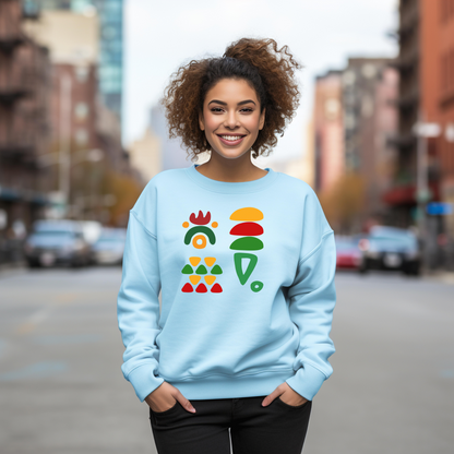 Colorful African Symbols Unisex Comfort Sweatshirt