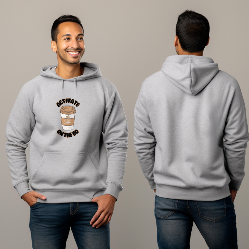 'Activate On the Go' Coffee Hoodie