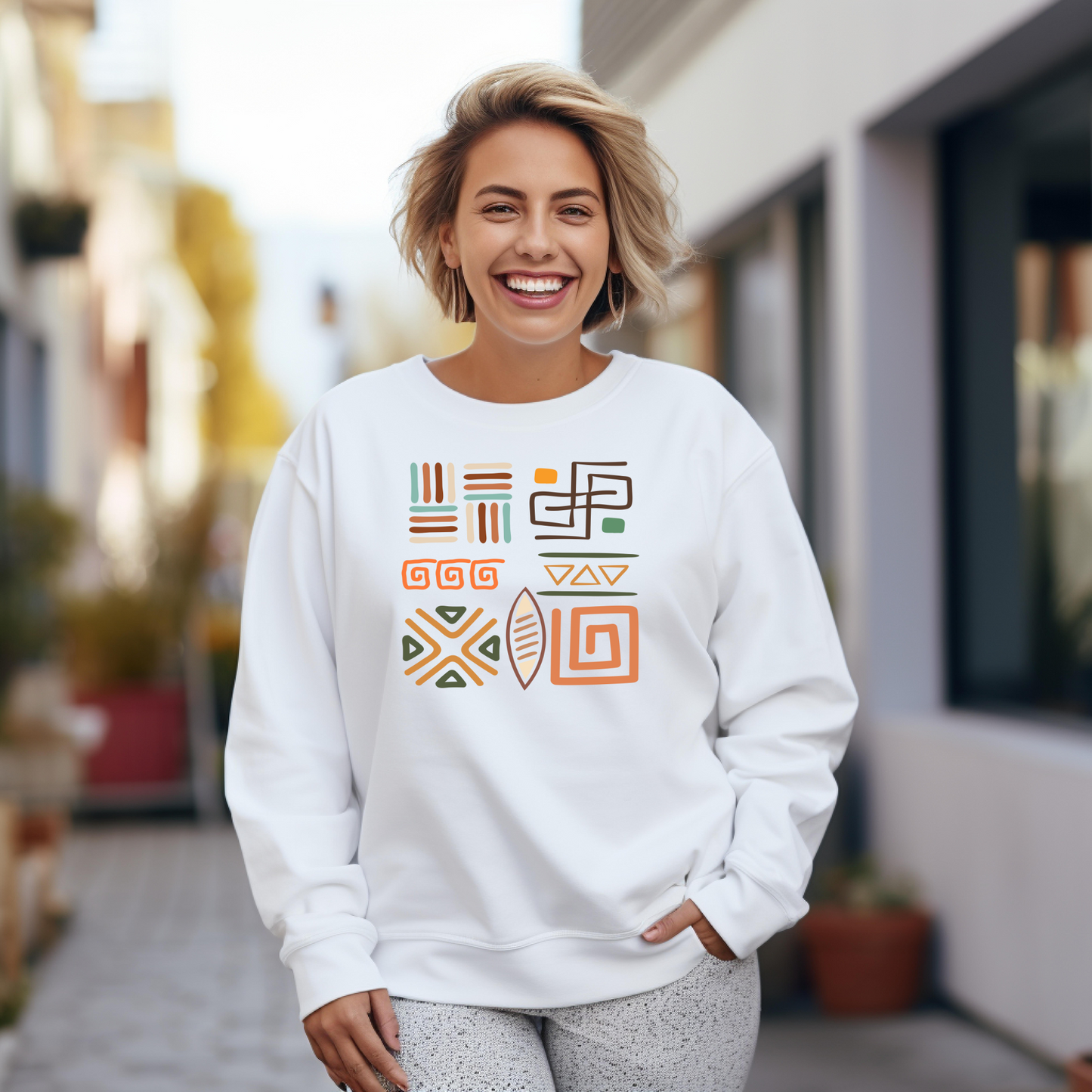 Abstract African symbols Unisex Comfort Sweatshirt