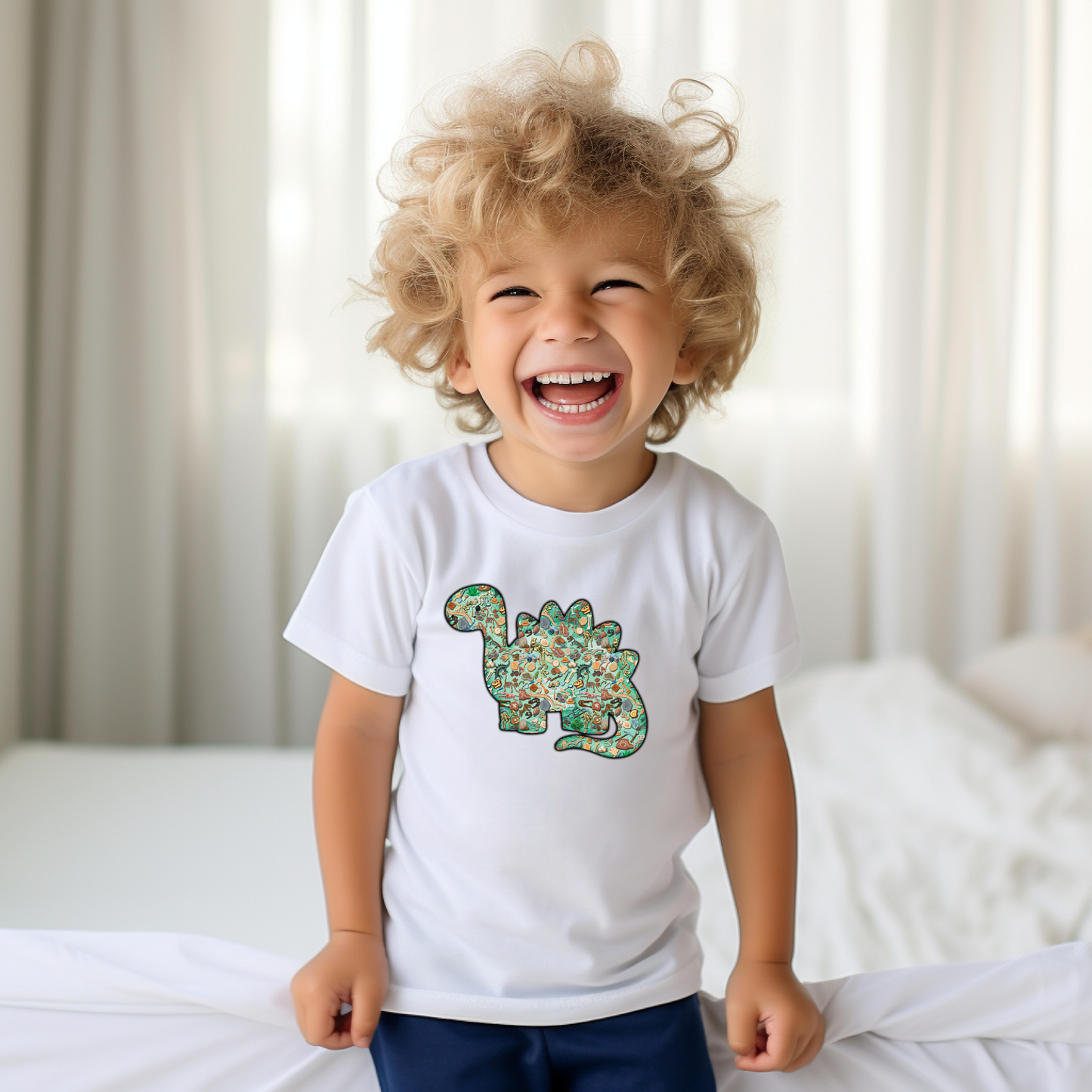 Roar-tastic Toddler T-Shirt with baby Stegosaurus Design