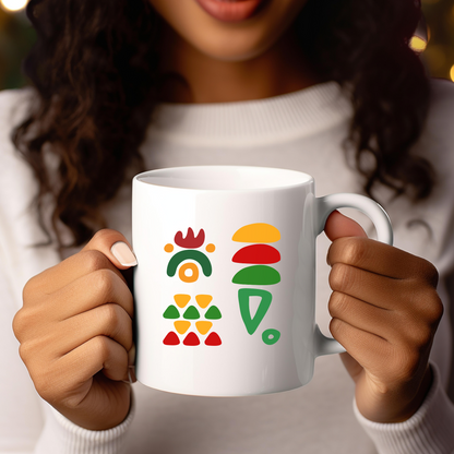 Colorful Abstract African Symbols 11oz Ceramic Coffee/Tea Mug