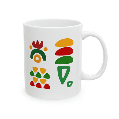 Colorful Abstract African Symbols 11oz Ceramic Coffee/Tea Mug