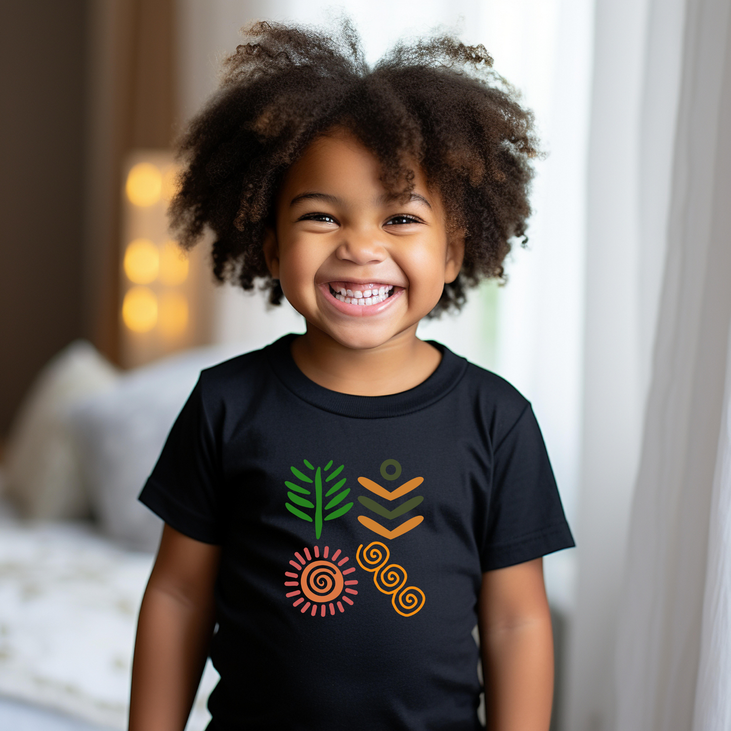 Spring themed African Pattern - Toddler Short Sleeve T-shirt