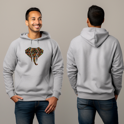 Unisex African Elephant Hooded Sweatshirt/Hoodie