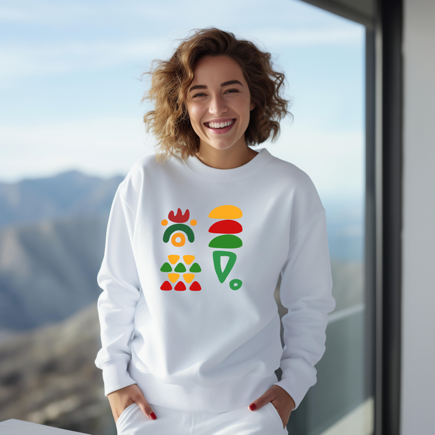 Colorful African Symbols Unisex Comfort Sweatshirt