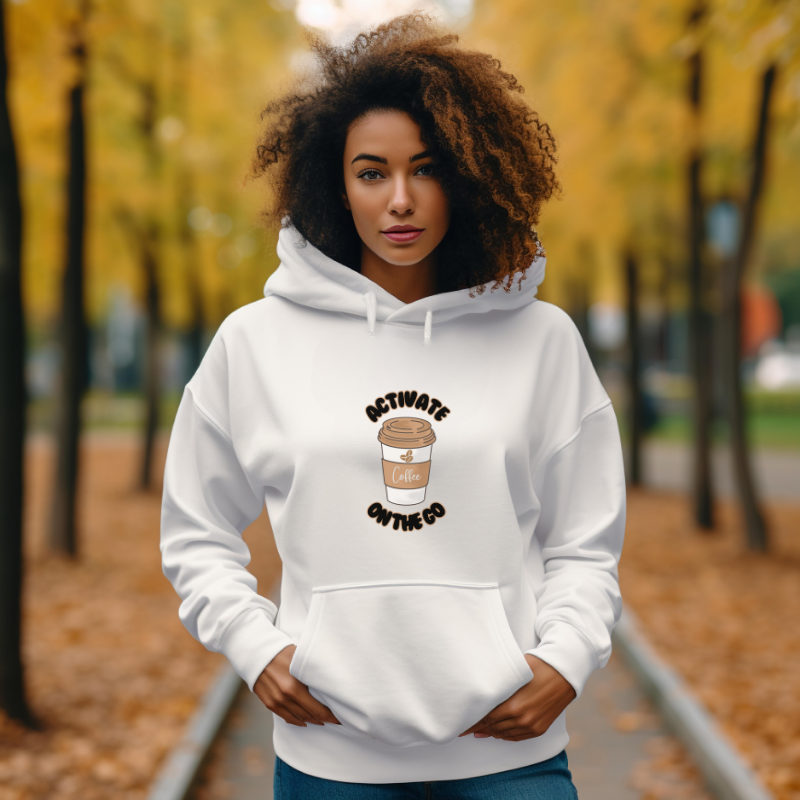 'Activate On the Go' Coffee Hoodie