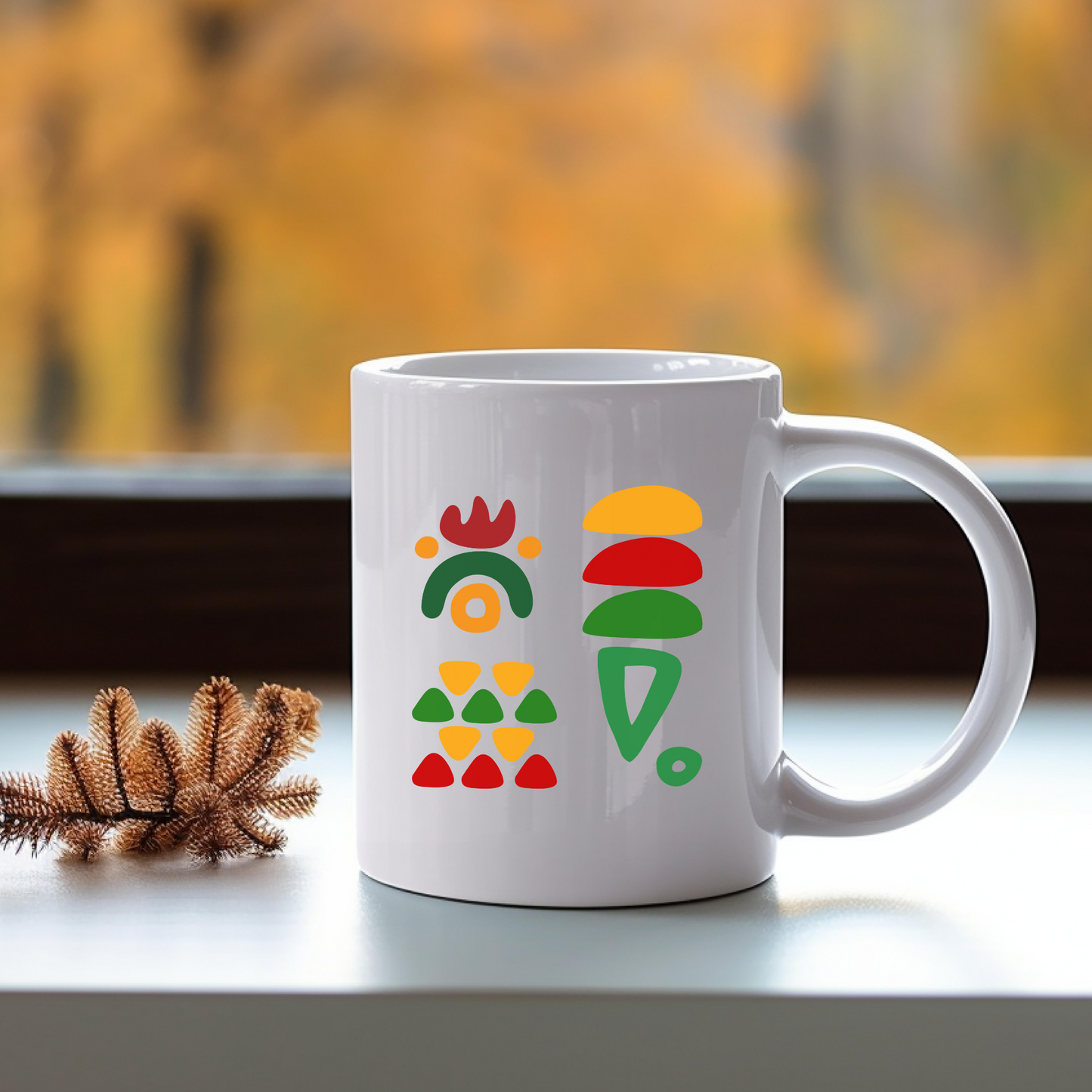 Colorful Abstract African Symbols 11oz Ceramic Coffee/Tea Mug