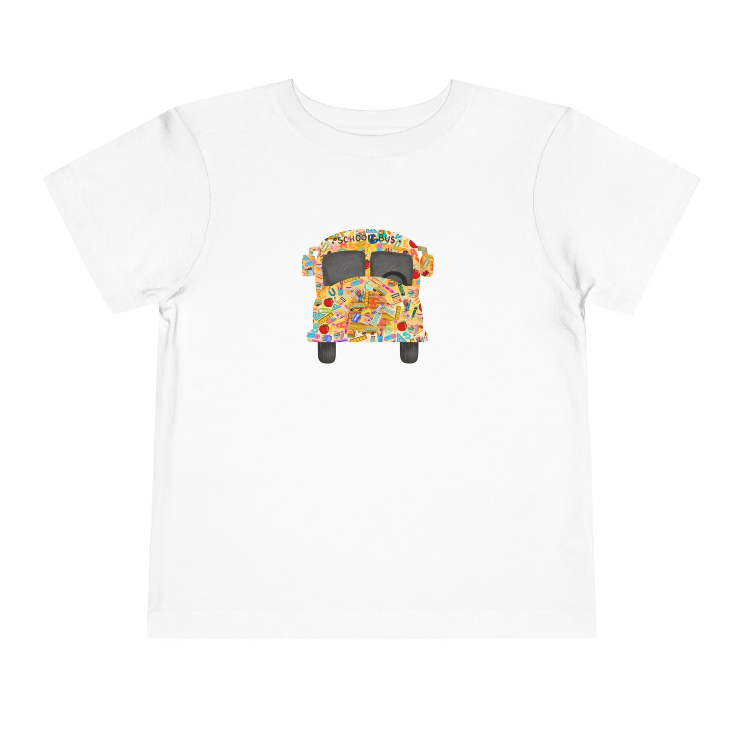 Yellow School Bus Toddler T Shirt for Preschool, TK, Kindergarten