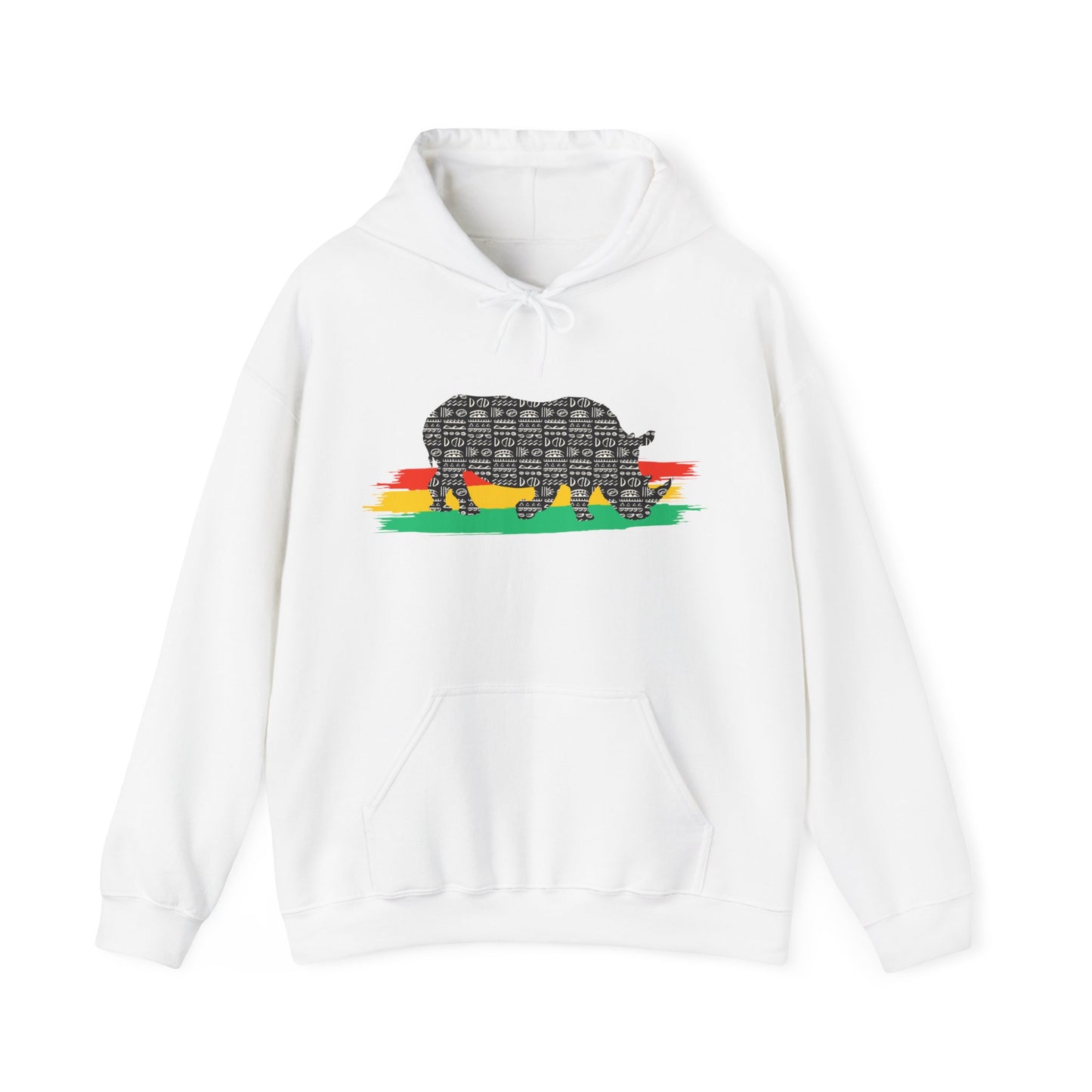 African Black Rhino Unisex Hooded Sweatshirt