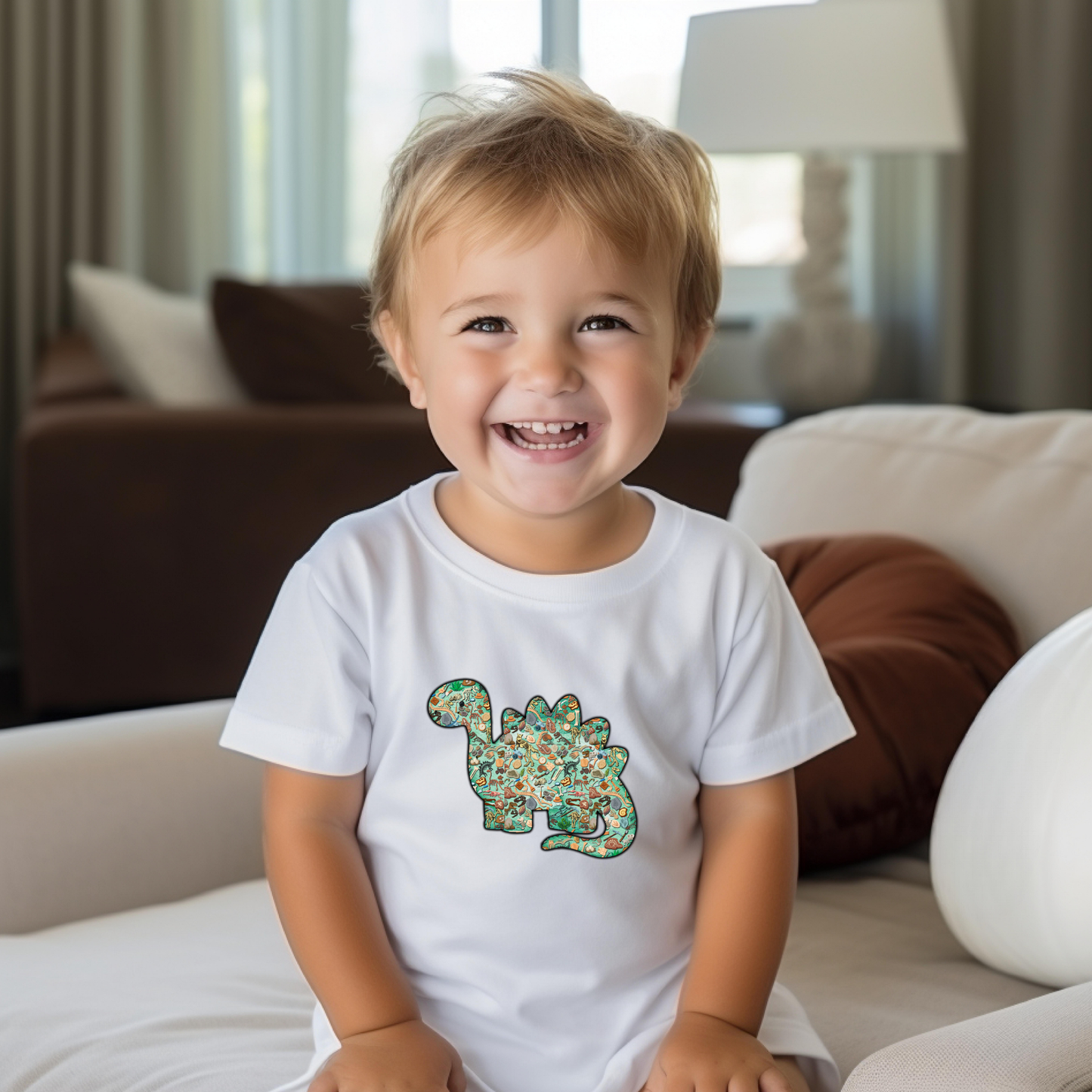 Roar-tastic Toddler T-Shirt with baby Stegosaurus Design