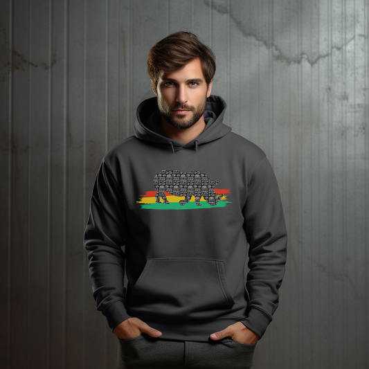 African Black Rhino Unisex Hooded Sweatshirt