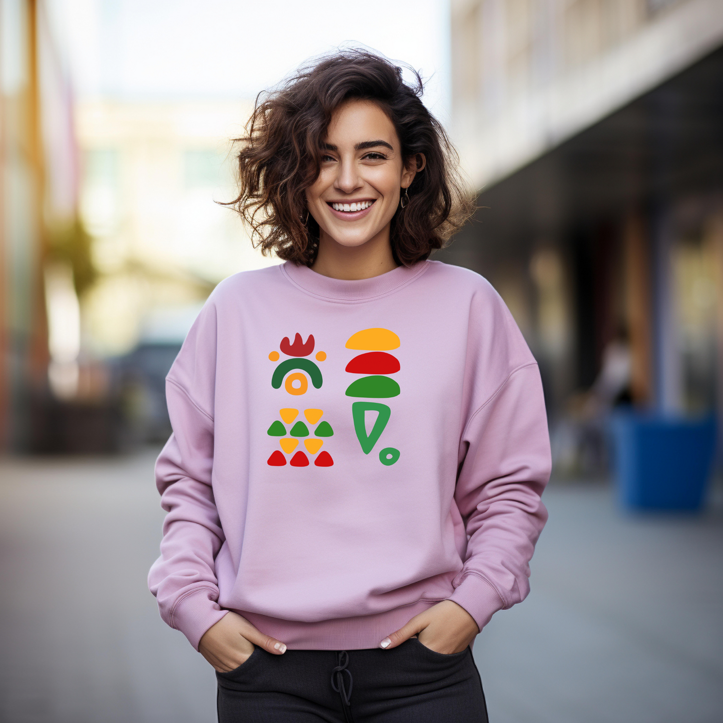 Colorful African Symbols Unisex Comfort Sweatshirt