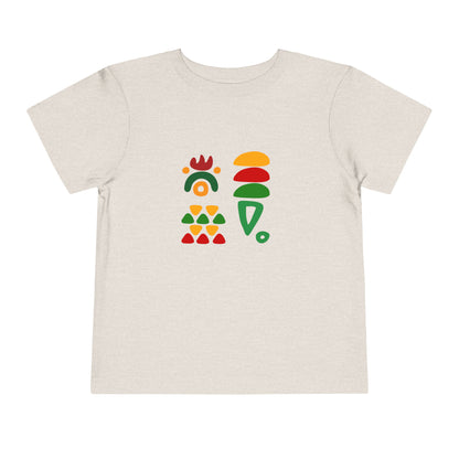 African Patterns - Red, Gold, Green Unisex Toddler Short Sleeve T-shirt