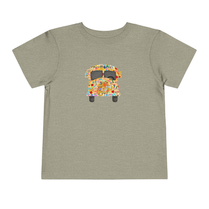 Yellow School Bus Toddler T Shirt for Preschool, TK, Kindergarten