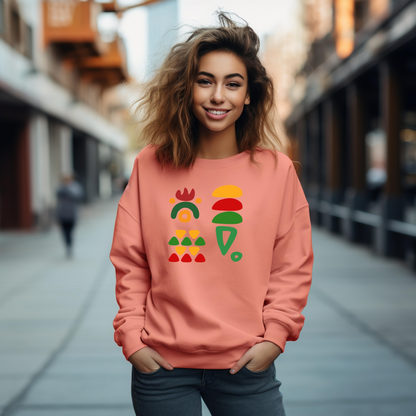 Colorful African Symbols Unisex Comfort Sweatshirt