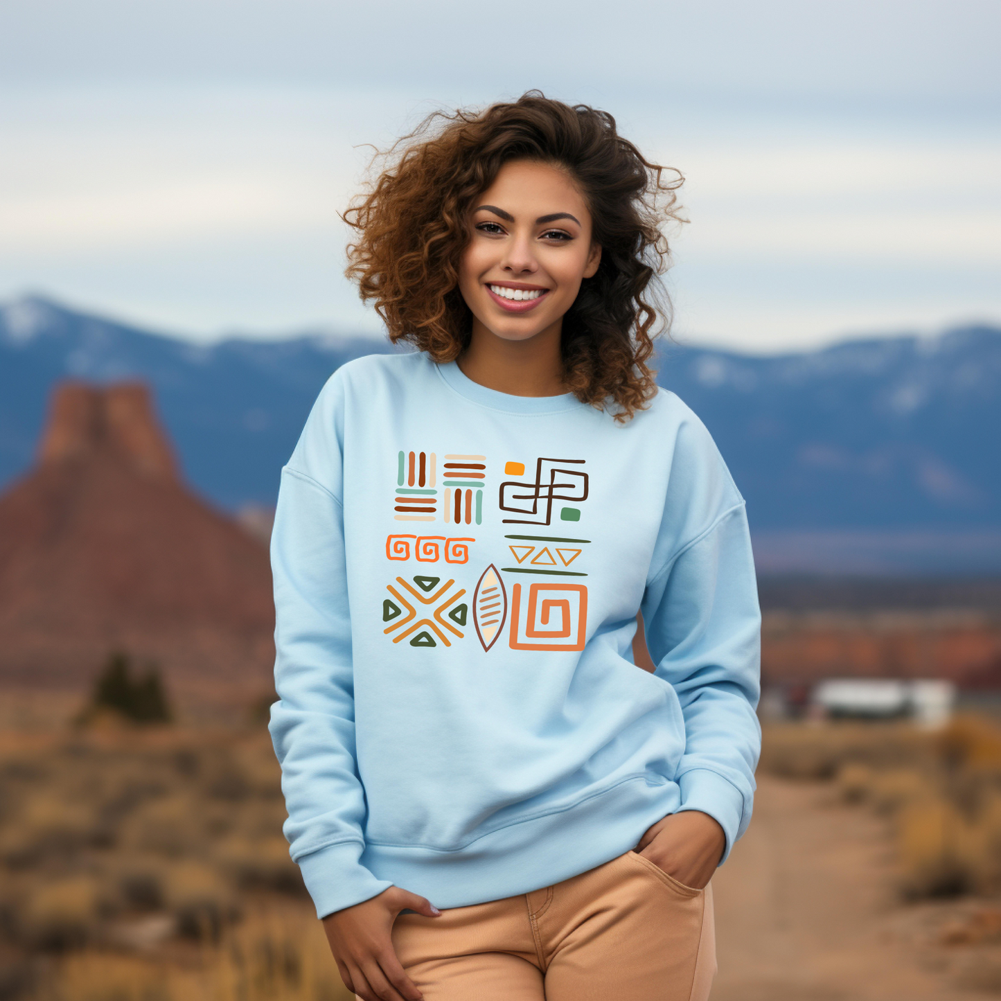 Abstract African symbols Unisex Comfort Sweatshirt