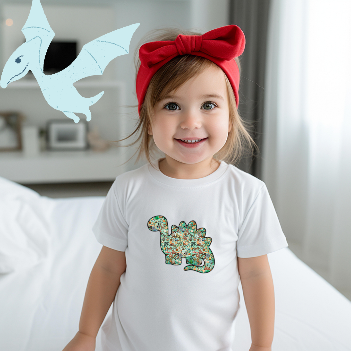 Roar-tastic Toddler T-Shirt with baby Stegosaurus Design