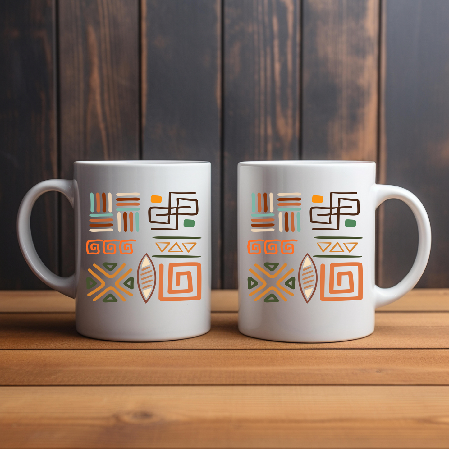 African Symbols Ceramic 11oz Coffee/Tea Mug