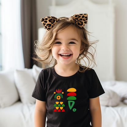 African Patterns - Red, Gold, Green Unisex Toddler Short Sleeve T-shirt