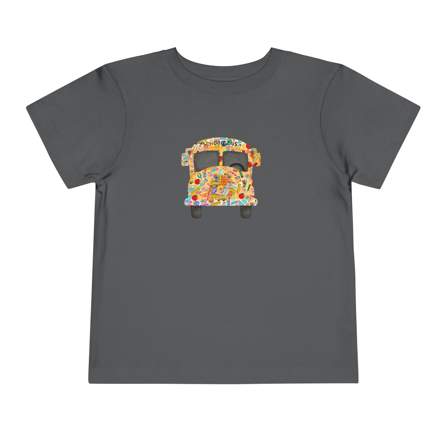 Yellow School Bus Toddler T Shirt for Preschool, TK, Kindergarten