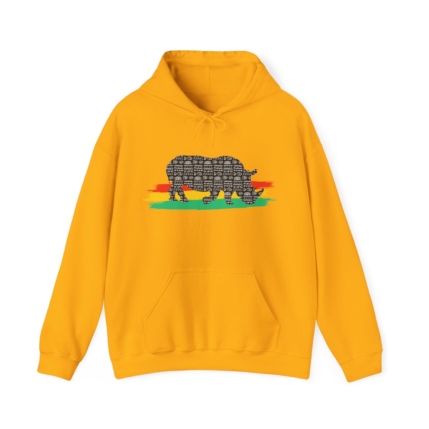 African Black Rhino Unisex Hooded Sweatshirt