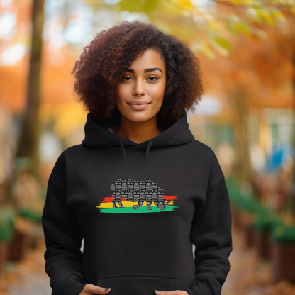 African Black Rhino Unisex Hooded Sweatshirt