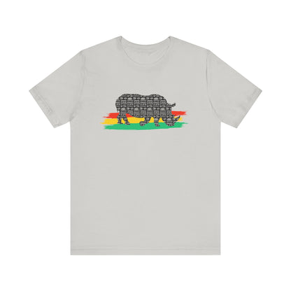 African Black Rhino Unisex Adult T Shirt