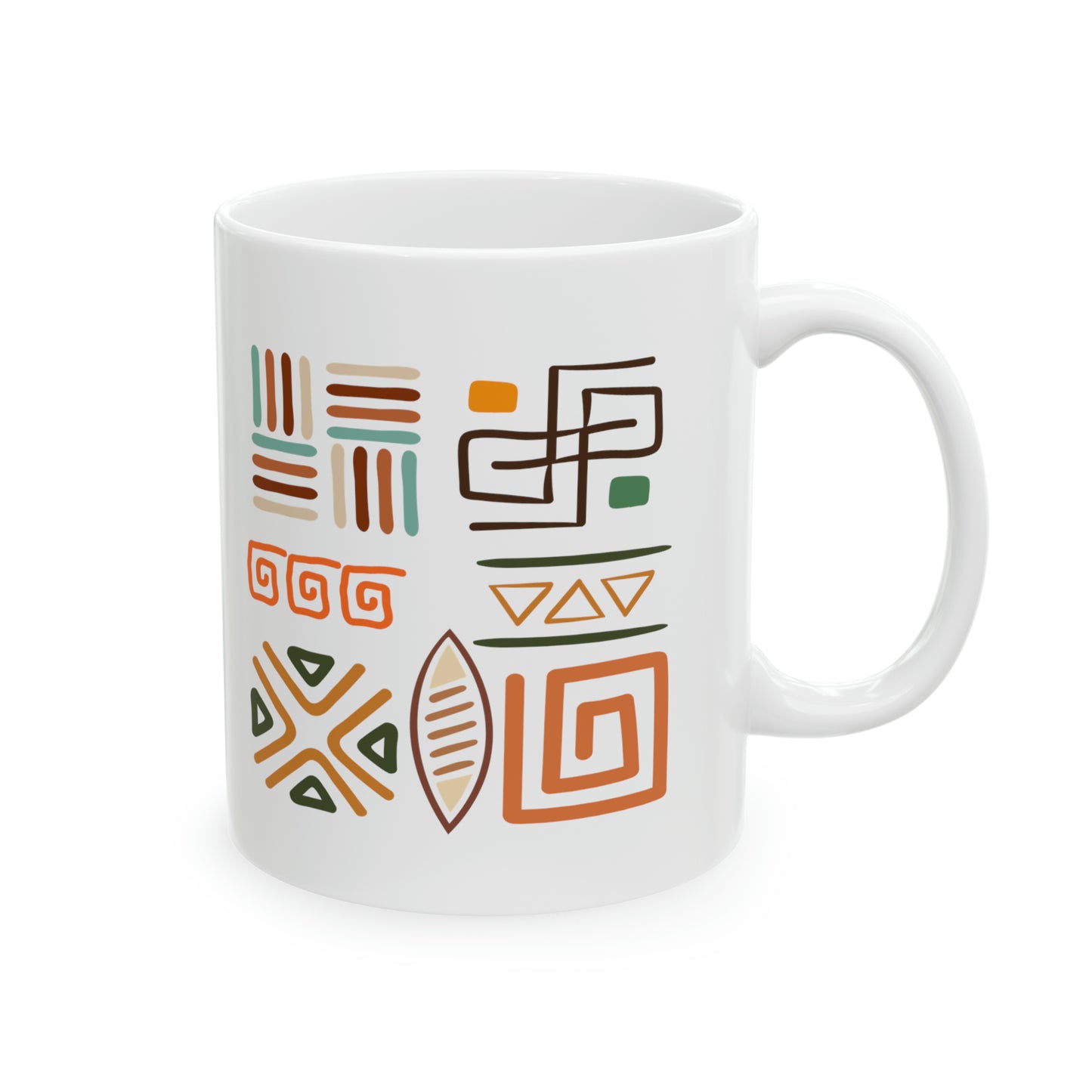 African Symbols Ceramic 11oz Coffee/Tea Mug