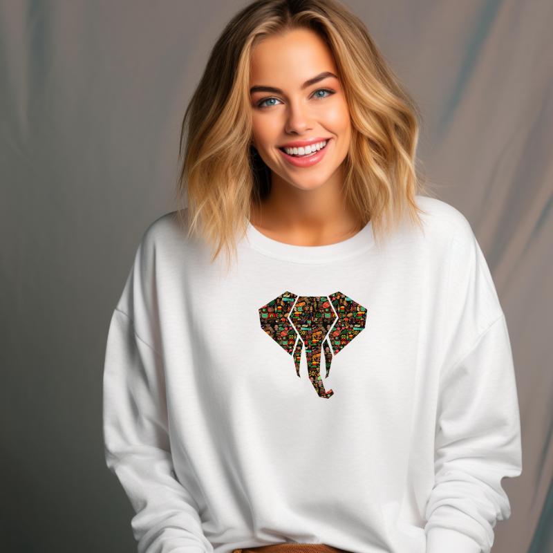 Unisex African Elephant Sweatshirt