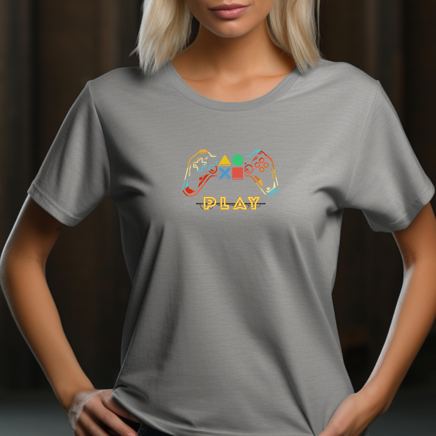 Gamer "PLAY" T Shirt for Adults