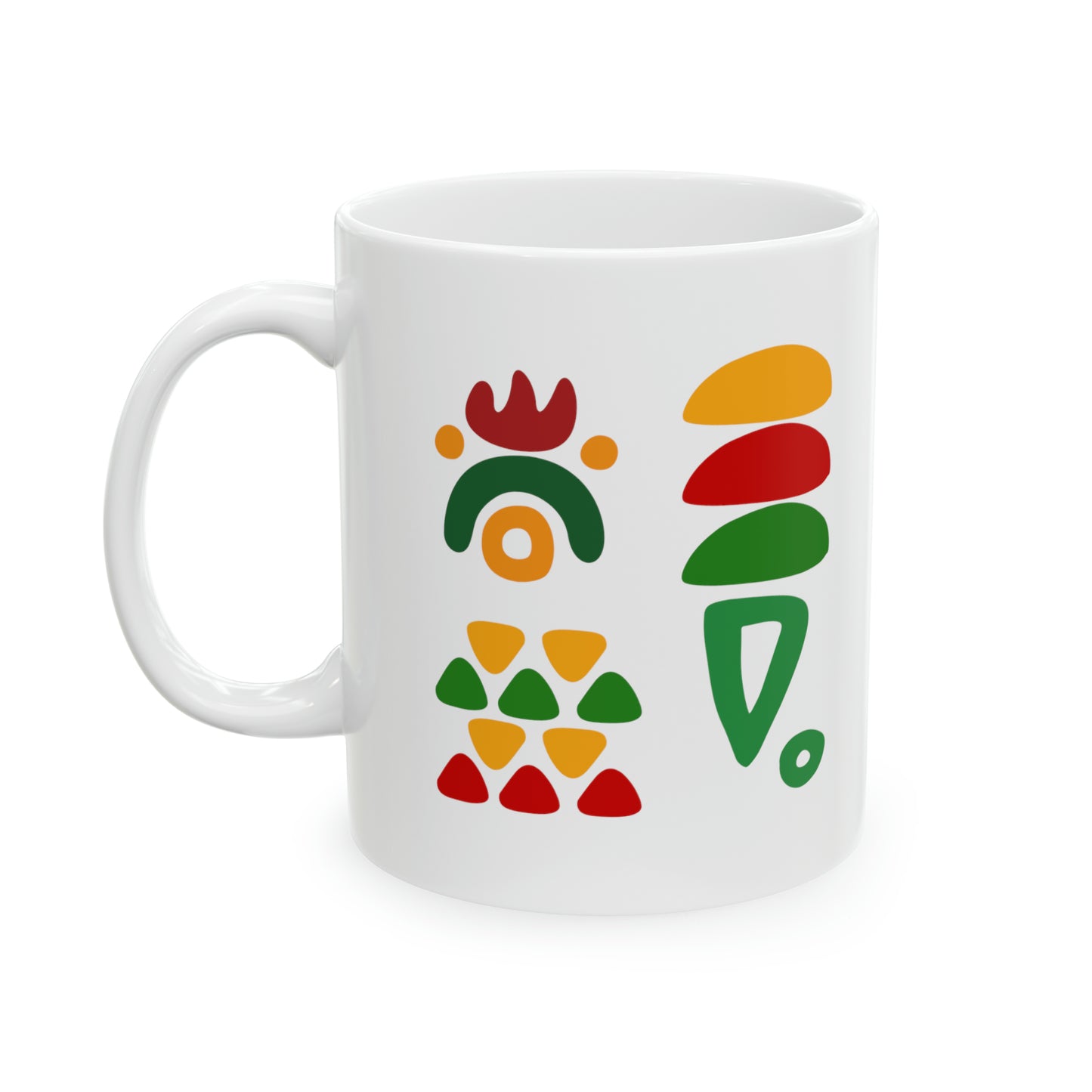 Colorful Abstract African Symbols 11oz Ceramic Coffee/Tea Mug