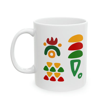 Colorful Abstract African Symbols 11oz Ceramic Coffee/Tea Mug