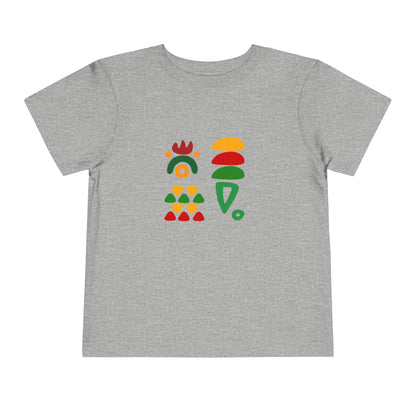 African Patterns - Red, Gold, Green Unisex Toddler Short Sleeve T-shirt