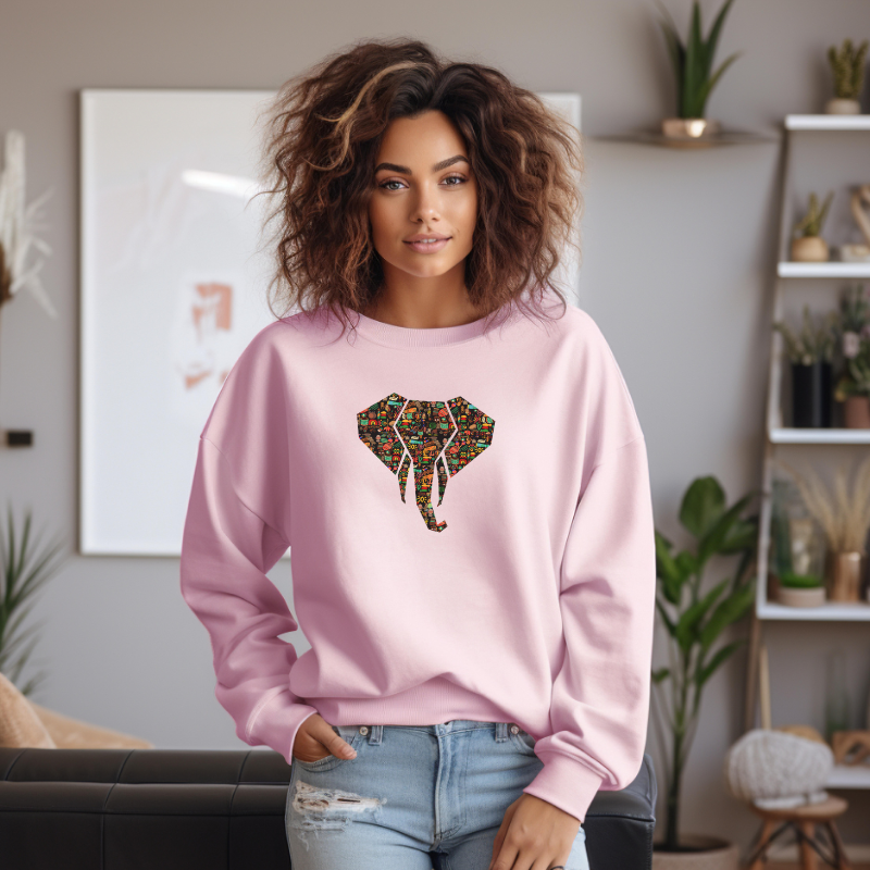 Unisex African Elephant Sweatshirt