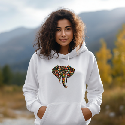 Unisex African Elephant Hooded Sweatshirt/Hoodie